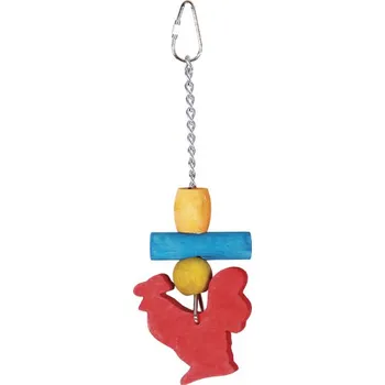 Dřevěná hračka Dřevěná hračka malý papoušek kohoutek 13 cm