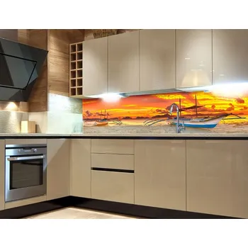 Fototapeta Samolepicí fototapeta do kuchyně člun KI180-014 / Fototapety mezi kuchyňskou linku Boat Dimex (180 x 60 cm)