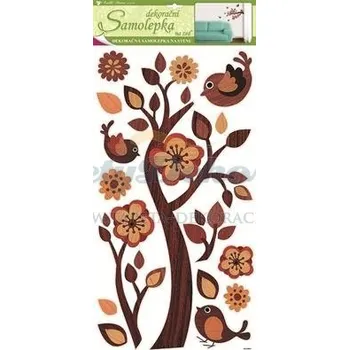 Samolepící dekorace Samolepicí dekorace na zeď (69 x 32cm) Room Decor větev s imitací dřeva 1347