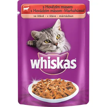 Krmivo pro kočku Whiskas Adult kapsička s hovězím ve šťávě