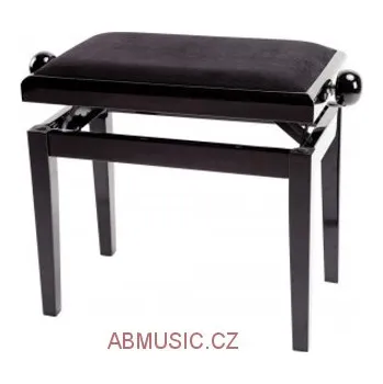 STOLIČKA KE KLAVÍRU BEETHOVEN - GEWA černý lesk (Stolička ke klavíru výsuvná)