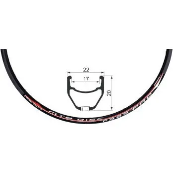 Ráfek na kolo Ráfek Remerx DISC 559x17 černý 32 děr