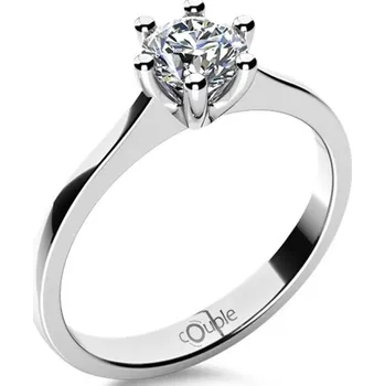 Prsten Menorka - zásnubní prsten s diamantem COUPLE - 585/1,80gr 6869090 (6869090 - POŠTOVNÉ ZDARMA)