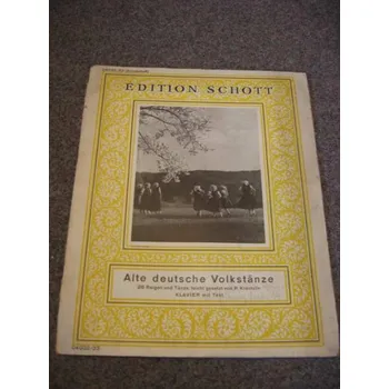 Edice Schott - Staré německé tance Alte deutsche Volkstänze
