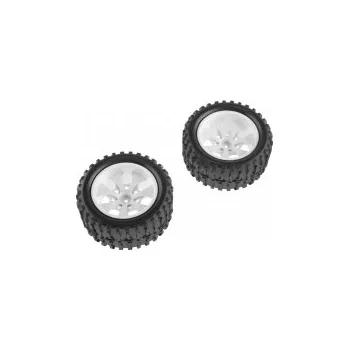 RC vybavení Nalepené gumy - 1/10 Monster, bílé disky (2 ks)