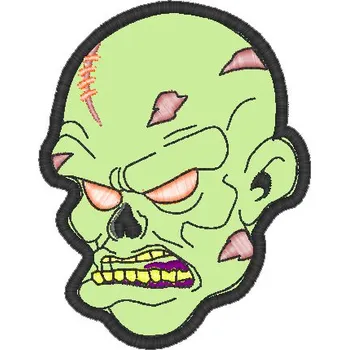 Nášivka Nášivka Hlava zombie malá fantasy, nášivky, halloween