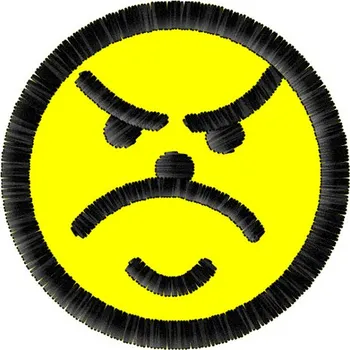 Nášivka Nášivka Mračící se smajlík smajlíci, nášivky