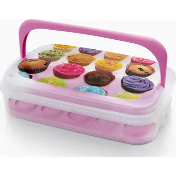 Dóza na potraviny Snips Box na muffiny a koláče růžový