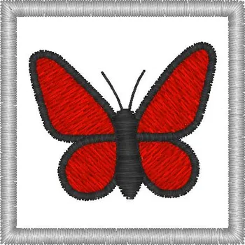 Nášivka motýl červený dětské, značky pro mš, nášivky