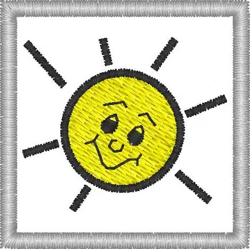 Nášivka sluníčko usměvavé dětské, značky pro mš, nášivky