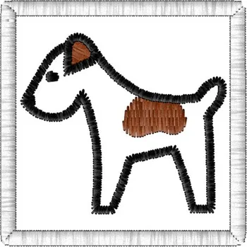 Nášivka Nášivka Pejsek zvířátka, dětské, značky pro mš, nášivky