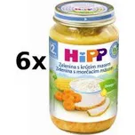 Hipp Zelenina s krůtím masem 6 × 220 g