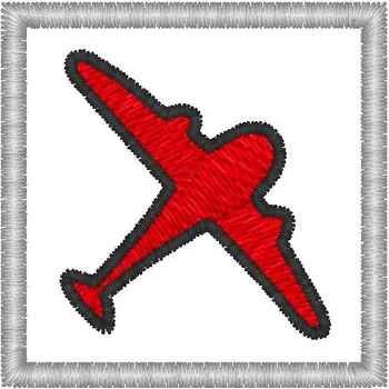 Nášivka Nášivka letadlo červené dětské, značky pro mš, nášivky