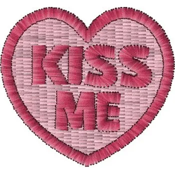 Nášivka Srdce Kiss Me valentýn, svátky