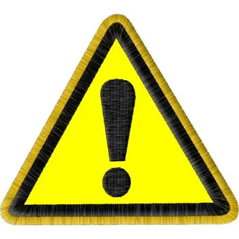 Nášivka Nášivka Nebezpečí velká nášivka výstražná znamení, nášivky