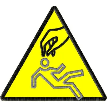 Nášivka Figurka + ruka výstražná znamení, nášivky