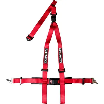 Tuning Raemco sportovní tříbodový bezpečnostní pás odpojitelný červená