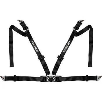 Tuning Raemco sportovní čtyřbodový bezpečnostní pás s otočnou rychlosponou černá