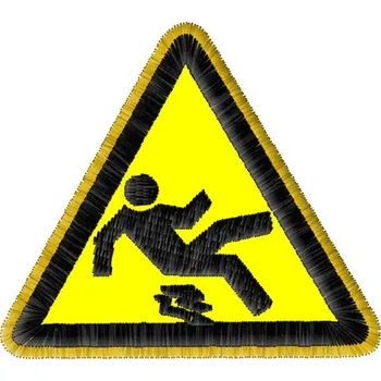 Nášivka Kluzský povrch výstražná znamení, nášivky