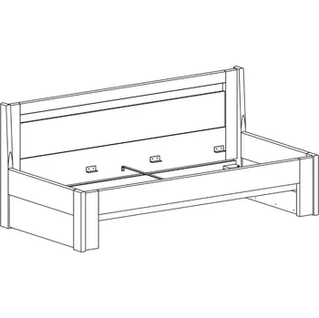 Ložnice BMB Postel Tandem ORTHO bez područek - masivní buk Moření: vosk, Provedení: rovné, Rozměr: 90/180 x 200 cm