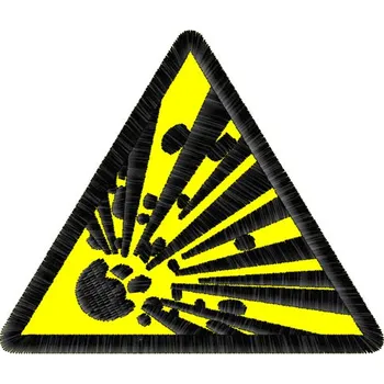 Nášivka Nášivka Výbuch výstražná znamení, nášivky