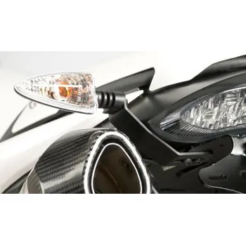 Osvětlení pro motocykl R&G Racing Adaptéry R&G Racing originálních blinkrů pro TRIUMPH Speed Triple ('11) s Arrow výfukem