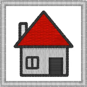 Nášivka Domeček dětské, značky pro mš, nášivky