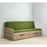 BMB Postel Tandem KLASIK s levou područkou - masivní buk Moření: káva, Provedení: rovné, Rozměr: 80/160 x 200 cm