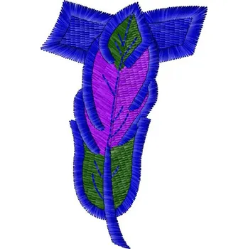 Nášivka Výšivka Monogram T písmena, výšivka