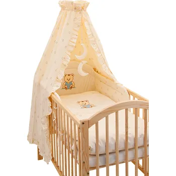 Povlečení Povlečení do postýlky 4dílné - Scarlett Méďa - béžová 100 x 135 cm