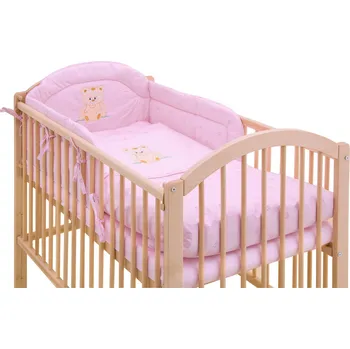 Povlečení Povlečení do postýlky 3dílné - Scarlett Méďa - růžová 100 x 135 cm