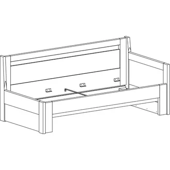 BMB Postel Tandem ORTHO s pravou područkou - masivní buk Moření: lak, Provedení: oblé, Rozměr: 90/180 x 200 cm