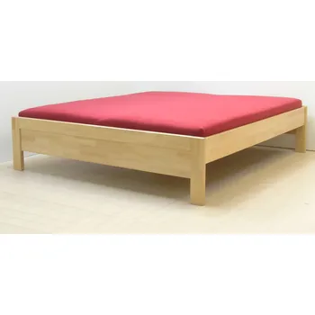 Postel BMB Postel Karlo s nízkým čelem ostrá - masivní buk Moření: vosk, Rozměr: 90 x 200 cm