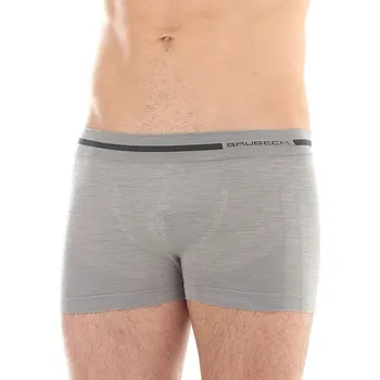 Boxerky Brubeck Vlněné boxerky Comfort Wool šedé L + Doprava zdarma