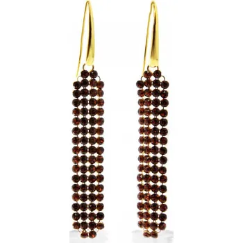 Náušnice Náušnice se Swarovski Elements Classy KWMESH4ST Smoked Topaz