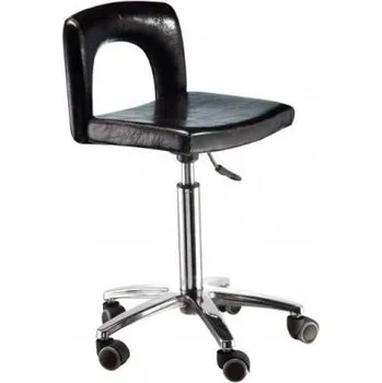 Taburet Taburet na kolečkách s opěrkou Hairway Flash, černý (51024-YD29) + dárek zdarma