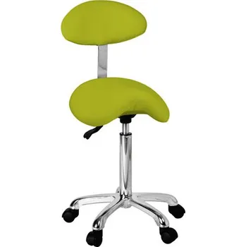 Taburet na kolečkách s opěrkou Weelko Organic+ - zelený (1022AB2-GREEN) + dárek zdarma