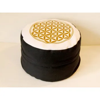 Dekorativní polštářek Květ života - Meditační polštář černobílý (Květ života - Meditační polštář černobílý)