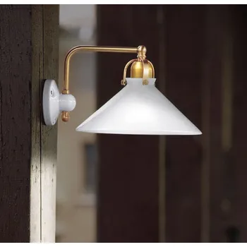 ALDO BERNARDI Porcelánová nástěnná lampa retro Linea Tenda 3920