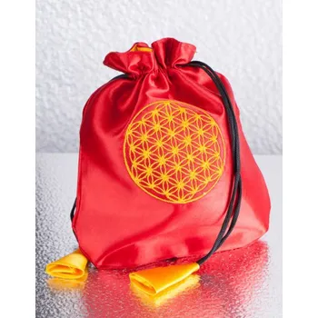 Plakát Saténový pytlík „Květ života“ červený