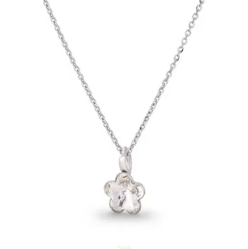 Náhrdelník Lafira stříbrný přívěsek Flower Crystal 1019