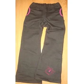Betty Mode (ušito v ČR) Dívčí tepláky černé s opičkou vel. 98