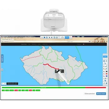 Kancelářský nábytek Interaktivní tabule WB 200x120 STĚNA EPSON EB-695Wi - Doprava materiálu a montážníků