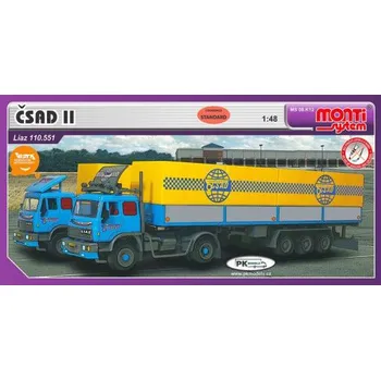 Plastikový model Beneš a Lát Monti System 08.K12 Liaz ČSAD s návěsem 1:48