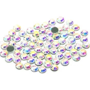 hot-fix skleněné nažehlovací kameny na textil barva 201 AB Crystal, velikost SS6 až SS30 barva: polobroušený barva 201 AB Crystal, velikost: velikost SS 6, balení: balení 1grs /144ks