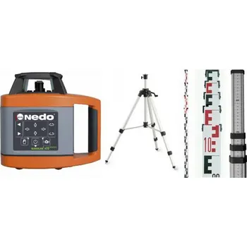 Měřící laser Rotační laser Nedo Sirius HV Green + Eco stativ s klikou a lať