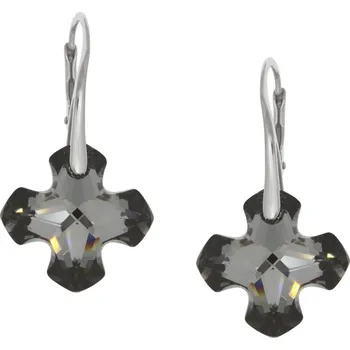 Náušnice Lafira stříbrné náušnice kříž Night 1044