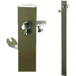 Zahradní sloupek AQUAPOINT zelený, 2 kohouty, závěs