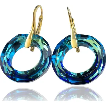 Náušnice Lafira stříbrné náušnice Ring Blue 1091