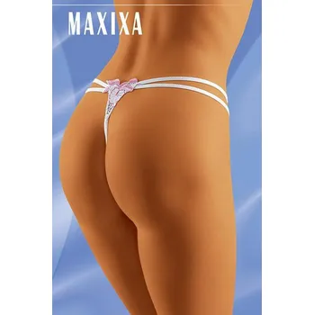 Dámské spodní prádlo Wolbar Dámská tanga Maxixa white-bílá L